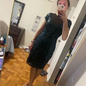 Luisa Spagnoli green sequin dress